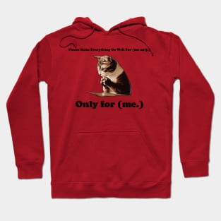 Please Make Everything Go Well For Me Only For Me Cat Saying Hoodie